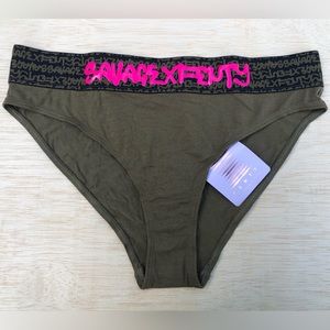 Savage X Fenty Forever Savage High-Leg Bikini Green M Medium